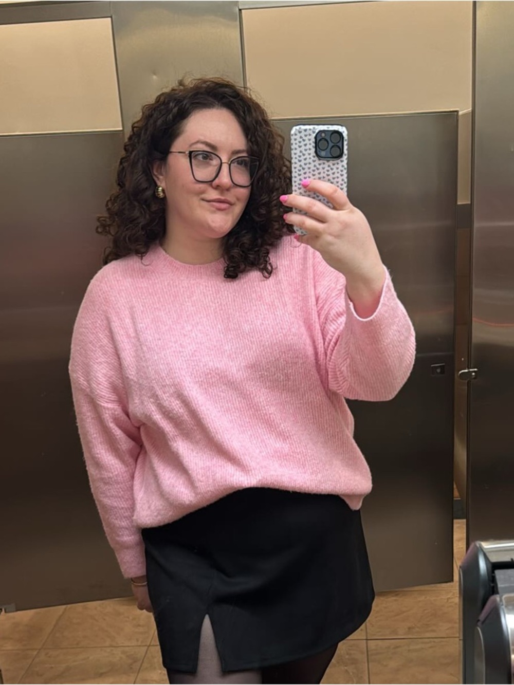 Cozy Pink Crewneck Aerie Sweater